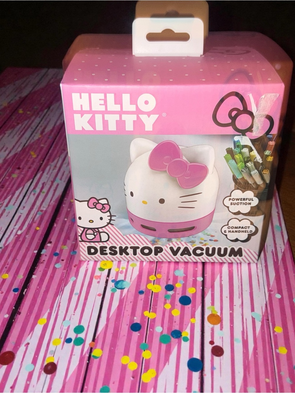 HELLO KITTY KITTY HEAD DESKTOP VACUUM SANRIO NIB - Picture 8 of 9